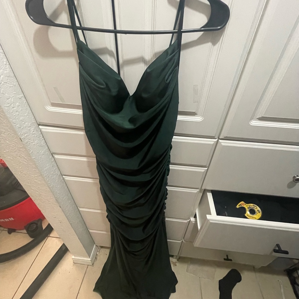 Silky formal gown mermaid train